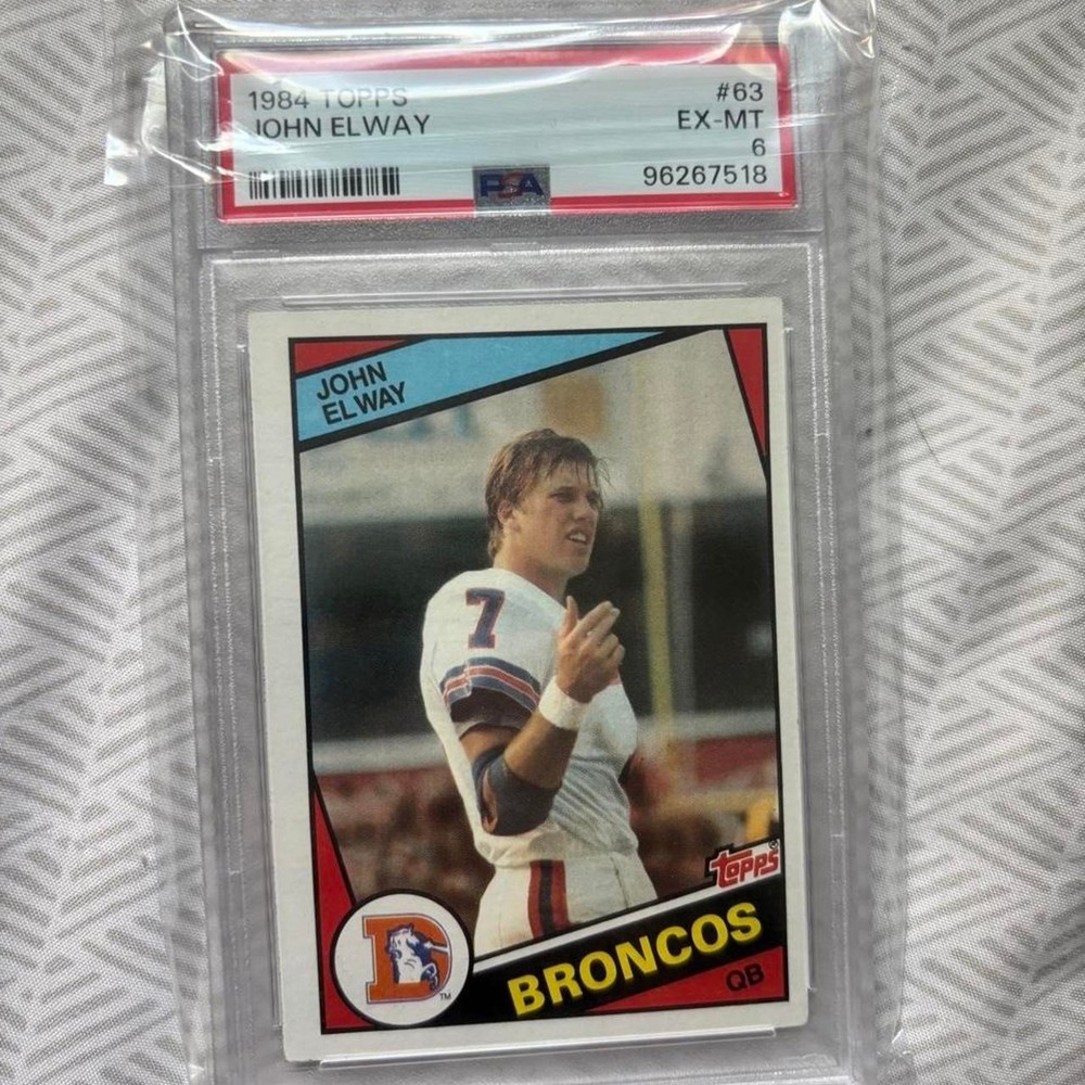 1984 Topps John Elway #63 Rookie Card PSA 6 EX-MT Denver Broncos NFL